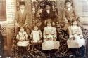 left to right - Massoud Ol Doleh Mirza Hossein Khan Sahebdivani Nezhad Doleh Ghavami Sorour Aghdass Ghavami Nezhat Ghavami Fakhr Ol Saltaneh